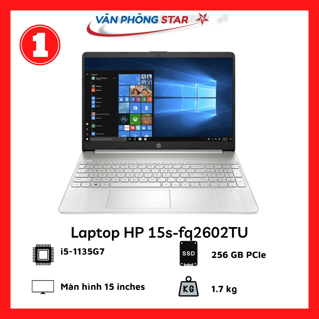 Laptop HP 15sfq2602TU (4B6D3PA) (i5 1135G7/8GB RAM/256GB SSD/15.6