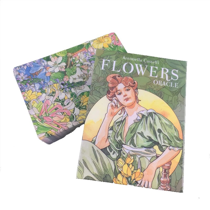 Flower Oracle Cards Deck Tarot Game Bộ Bài Tarot Thiết Kế Sáng Tạo Độc Đáo
