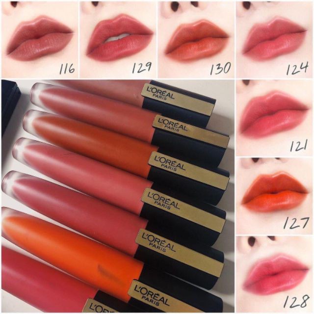 Son kem lì L'Oreal Rouge Signature Matte Lipstick nhiều màu 110 113 114 103 129 130 109 134 136