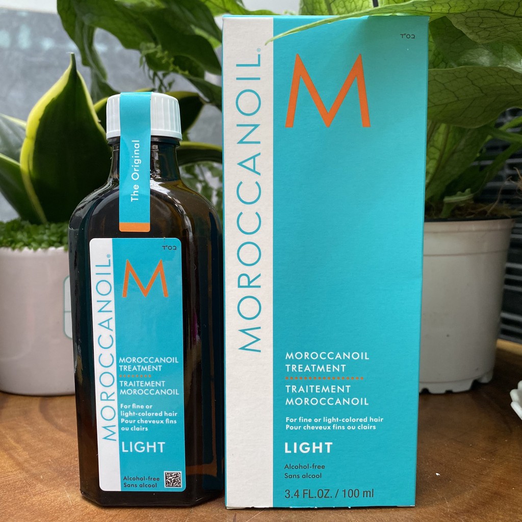 Chính hãng  Tinh dầu dưỡng tóc nhuộm, tóc sáng màu Moroccanoil Light 100ml