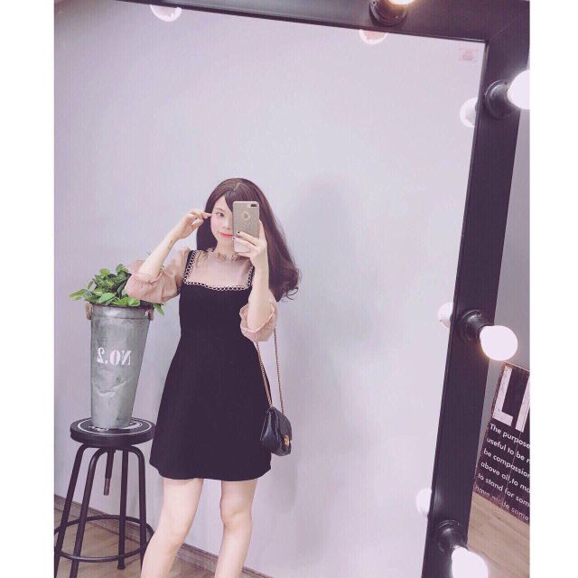 Váy tiểu thư phối tay