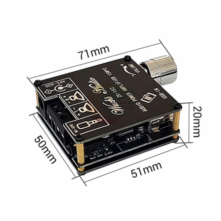 Mạch Khuếch Đại Âm Thanh Và BlueTooth 2.0 15WX2 Wuzhi Audio 152,152T