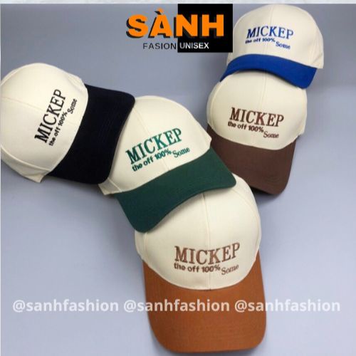 Mũ lưỡi trai phối màu thêu chữ tổng hợp nhiều mẫu Nón kết chất kaki cao cấp thời trang form unisex nam nữ_sanhfashion