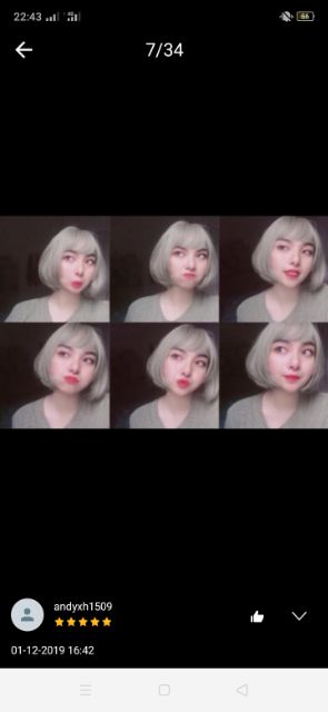 Tóc giả nữ cao cấp ❤️❤️ FREESHIP ❤️❤️ nguyên đầu vic xám khói kèm lưới trùm tóc