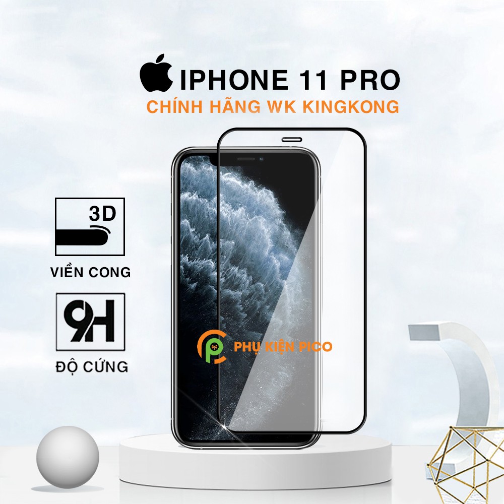 Cường lực Iphone 11 Pro chính hãng KingKong chống va đập trầy xước bản tách hộp – Dán màn hình Iphone 11 Pro