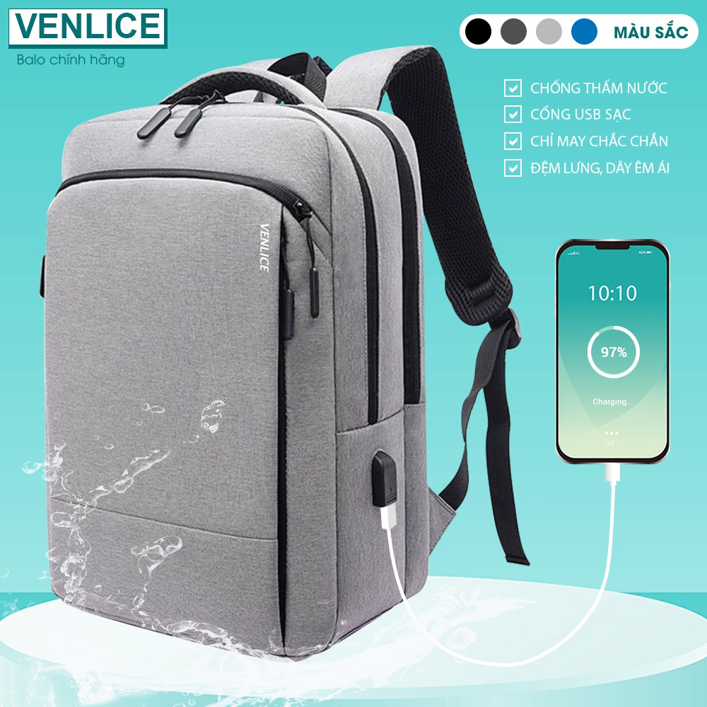 Balo nam nữ công sở cao cấp unisex chống thấm nước, đựng vừa laptop, thích hợp đi làm và du lịch N05