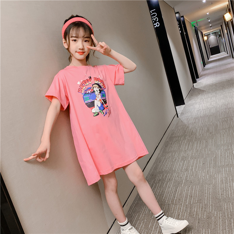 Đầm Công Chúa Tay Ngắn Kiểu Hàn Quốc Thời Trang Mùa Hè Cho Bé Gái