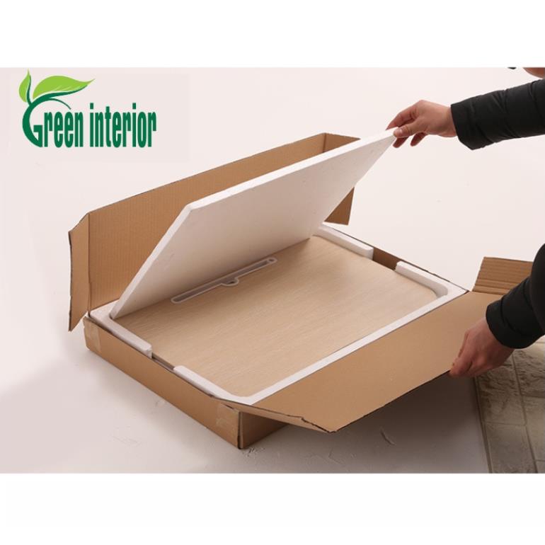 Bàn học gấp gọn thông minh, bàn làm việc tai nha Green Furni, mau XAM - TRANG - DEN - VAN GO