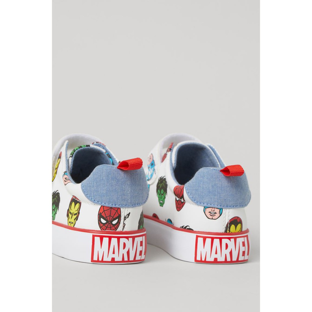 Giày sneaker trắng Marvel HM H&M sz 24 14.8cm_hàng chính hãng authentic