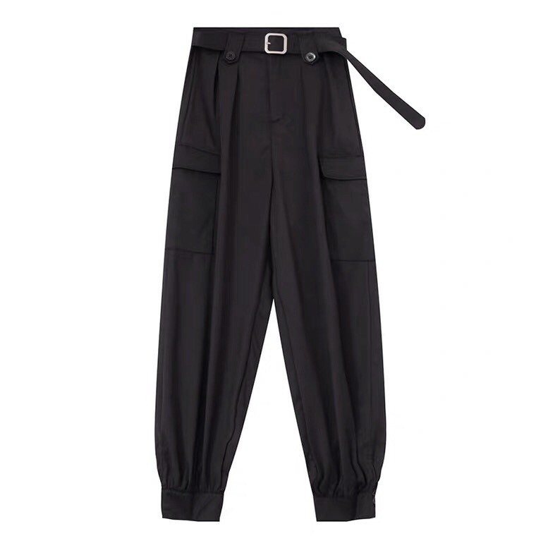 Quần Jogger Nữ Ulzzang Túi Hộp Thương Hiệu BACA Màu Đen