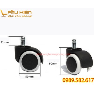 Combo 5 bánh xe ghế xoay văn phòng giá rẻ - Phù hợp cho mọi ghế văn phòng:Ghế Game, Ghế Văn Phòng, Giám Đốc
