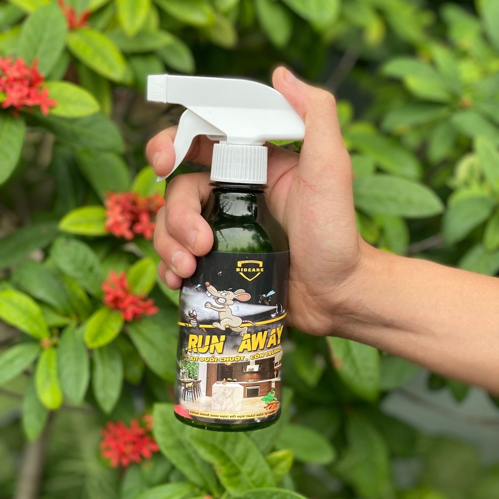 Xịt đuổi chuột xua đuổi chuột gián côn trùng thảo mộc Run Away hiệu quả sau 1 lần xịt