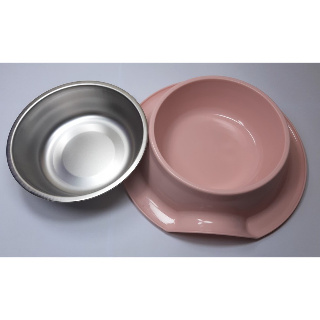 TÔ ĐỰNG THỨC ĂN CHO THÚ CƯNG CHÓ MÈO Thiết kế chỗ cầm ở đế tô Kèm 1 tô inox nằm trong - Pet shop Uytinpro