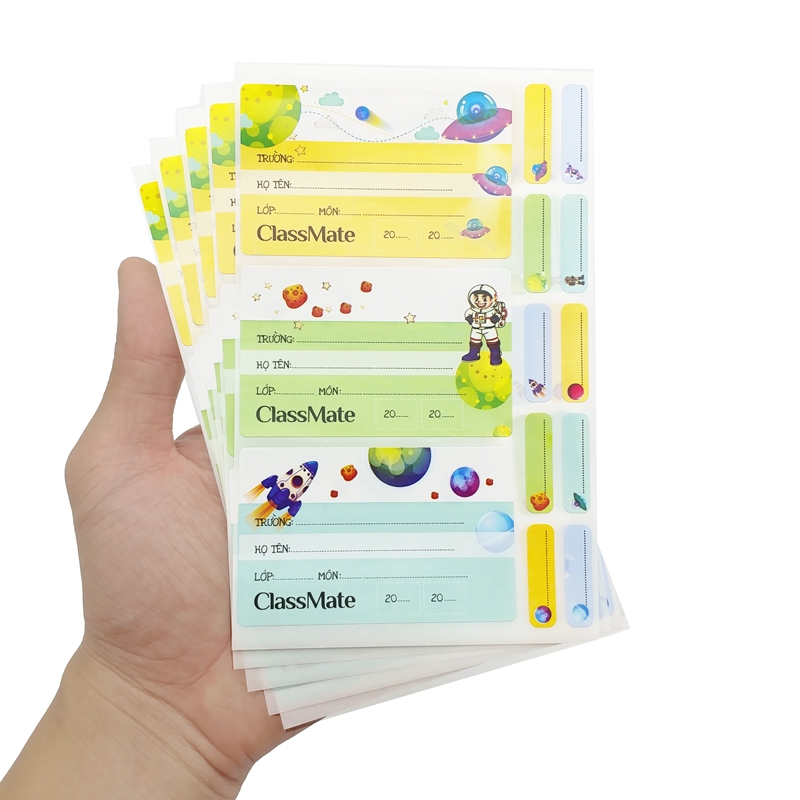 Nhãn Vở Classmate Space CL-NT221 - Mẫu 1 (15 Nhãn Vở)