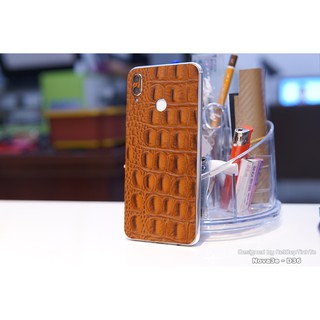 Miếng dán da điện thoai Nova 3e – Da bò thật 100% - chính hãng Nét Đẹp Tinh Tế