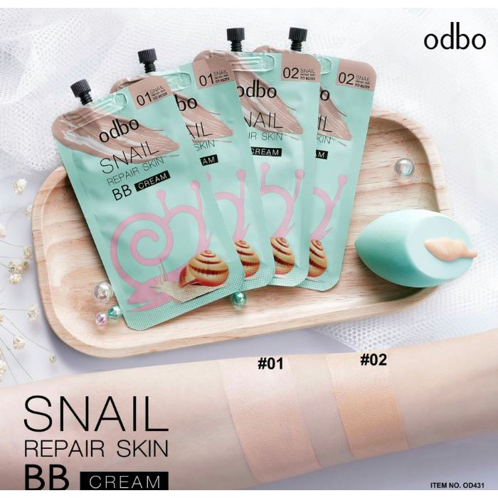 [HOT] Kem BB Cream Odbo Snail Repair Skin Tip 10ml