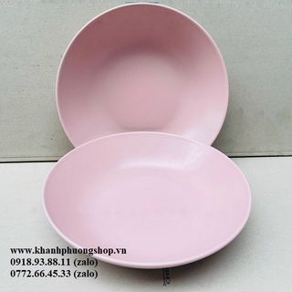 Dĩa sứ pastel màu hồng - dĩa sứ màu hồng
