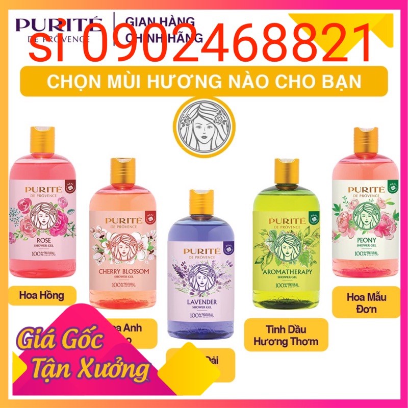 (MUA 1 TẶNG 1) GIÁ RẺ NHẤT - SỮA TẮM PURITE 500ML TẶNG KÈM 1 CHAI SỮA TẮM DU LỊCH