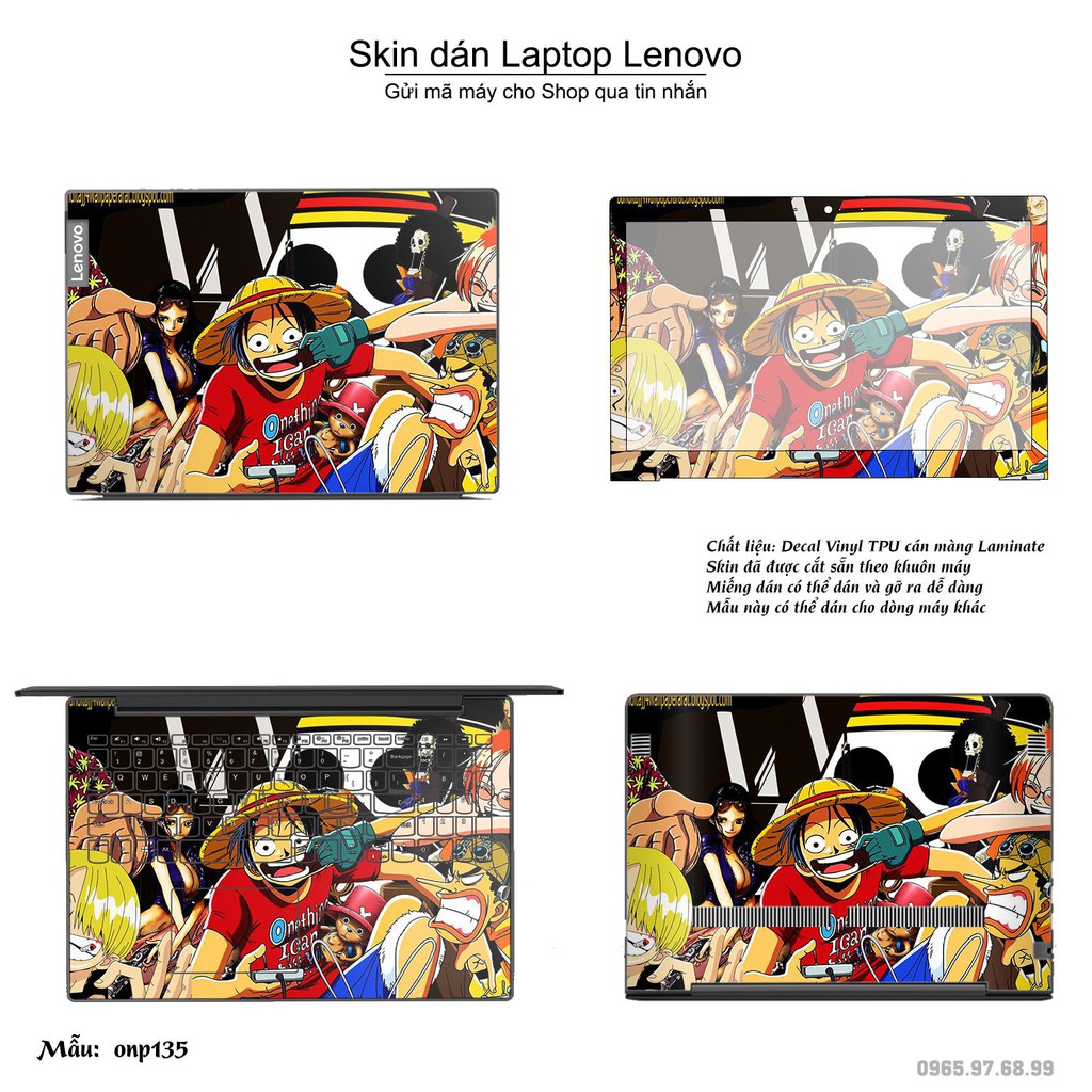 Skin dán Laptop Lenovo in hình One Piece _nhiều mẫu 16 (inbox mã máy cho Shop)