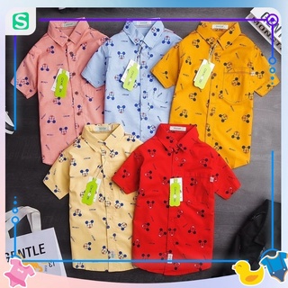 Áo sơ mi bé trai họa tiết Mickey 8-12