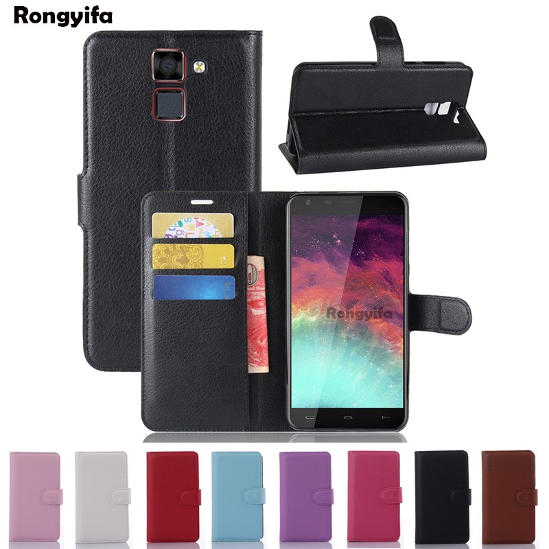 Bao da điện thoại có đế đỡ gấp và ngăn để thẻ cho Homtom HT30