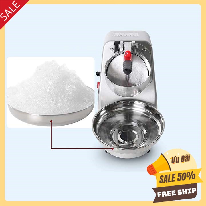Máy bào đá tuyết mịn - máy làm đá bào 2 lưỡi dao bào cực mạnh