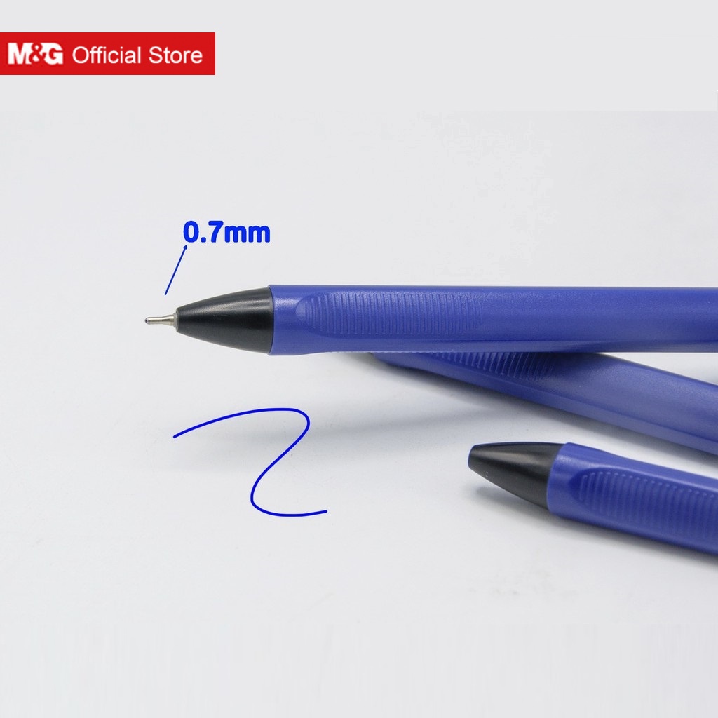 Bút bi dầu M&G ABPW3078 ngòi 0.7mm màu xanh lam/đỏ/đen