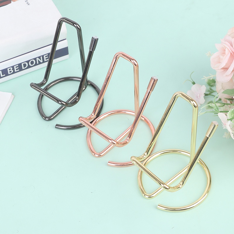 Giá Đỡ Điện Thoại/Thẻ Để Bàn Bằng Kim Loại Thông Dụng Trang Trí Thông Dụng Cho iPhone &amp; Android