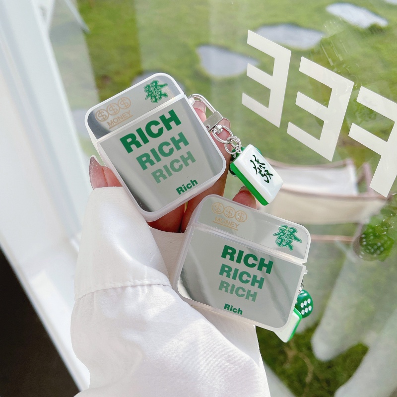 Vỏ Bảo Vệ Hộp Sạc Tai Nghe Apple AirPods 1 2 3 Pro Tráng Gương Phong Cách Trung Hoa Sang Trọng