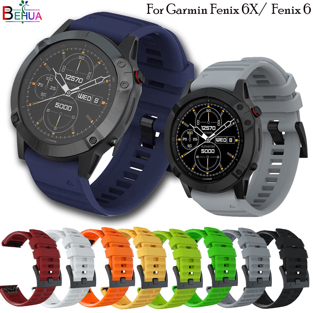 Dây đeo đồng hồ từ silicon dành cho Garmin Fenix 6X / 5X Garmin Fenix 6 / 5 935