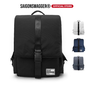 Balo Nữ Nam Vải Dù Chống Nước SAIGONSWAGGER® SGS Flapped Backpack - Ngăn Chống Sốc Laptop 15inch