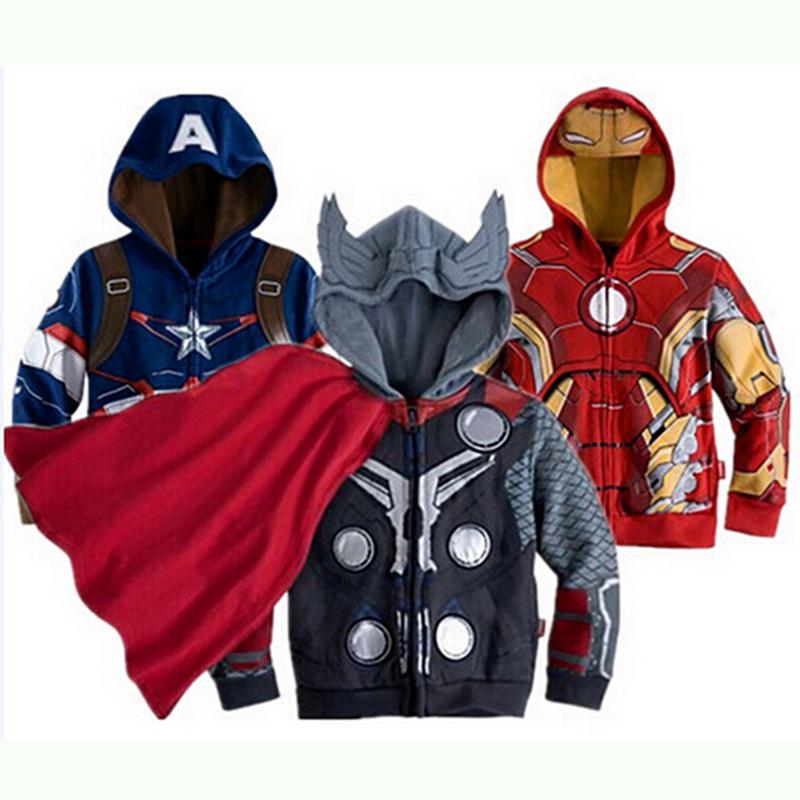 Áo khoác khóa kéo hóa trang nhân vật siêu anh hùng sáng tạo Marvel cho bé từ 2-12 tuổi
