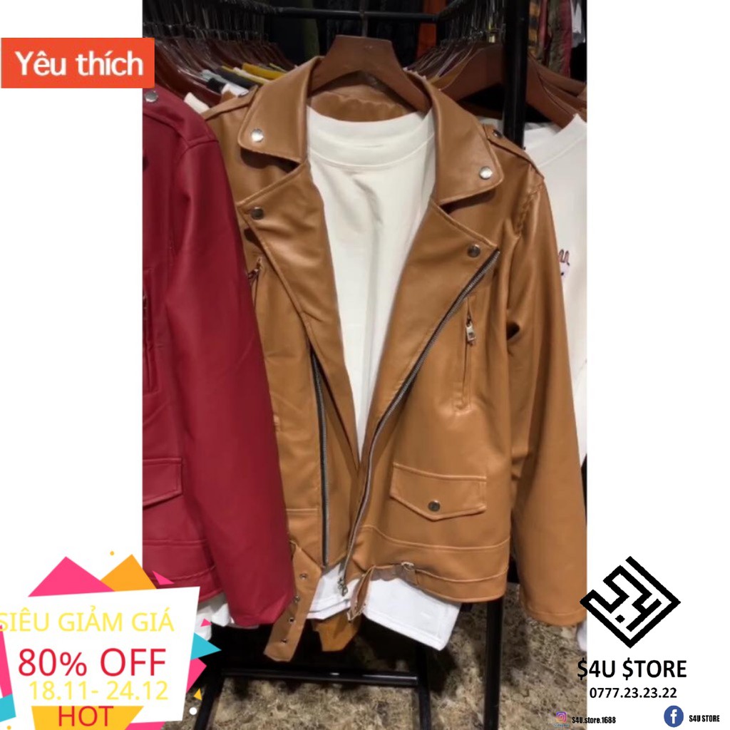 😈Được Kiểm Hàng Trước💖     NỈ DA CÁ Áo  da cao cấp Biker 😈HÀNG SIÊU CẤP😈