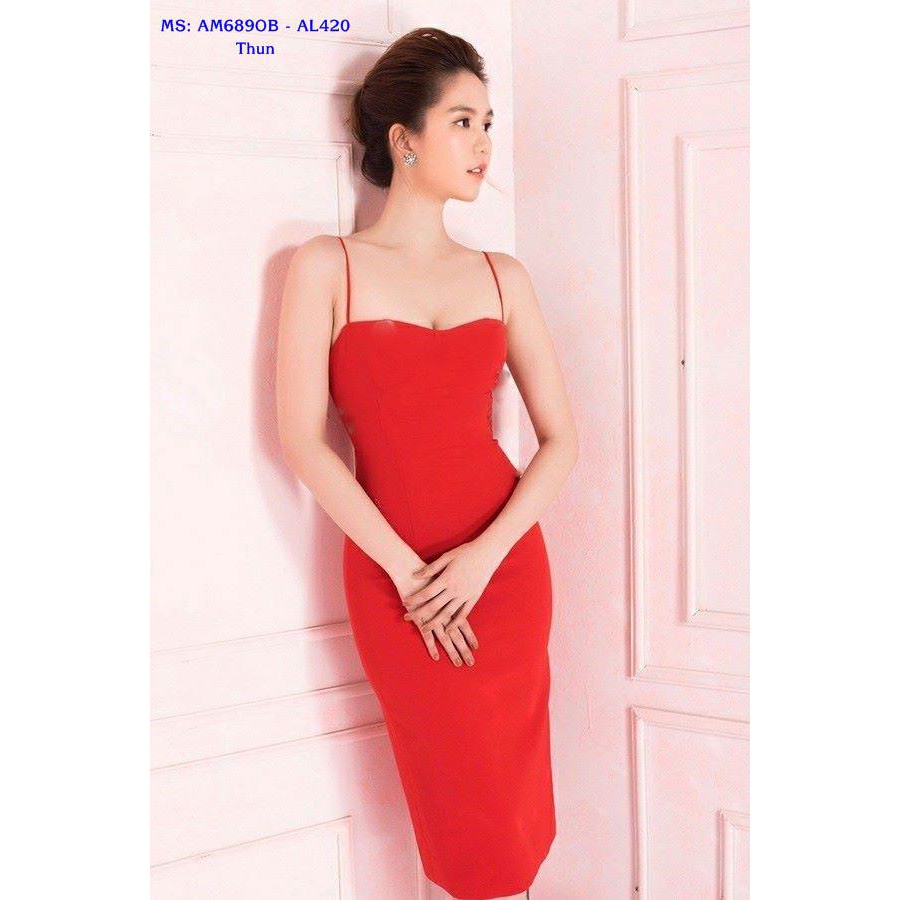Đầm Ôm Body Ngọc Trinh Hai Dây Cúp Ngực