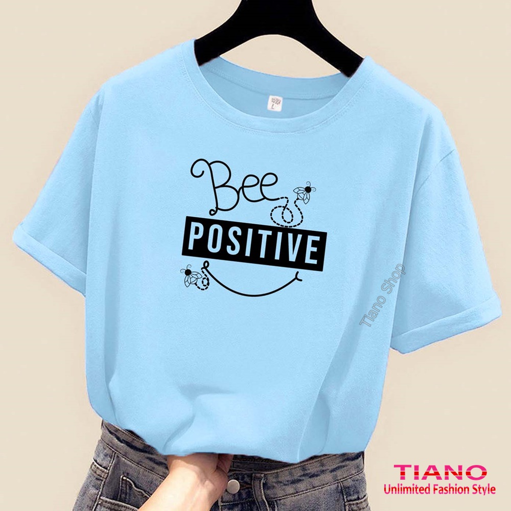 Áo Thun Nữ In Hình Bee Possitive Dễ Thương AT-429