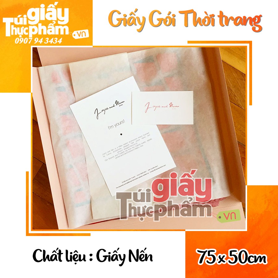 500 tờ Giấy Nến Gói Thời Trang- Mỹ Phẩm - Handmade - linh kiện- chống nước-hút ẩm (75x50cm - 17gsm)