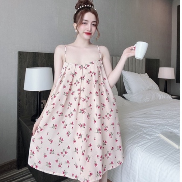 Váy ngủ sexy ❣️FREE SHIP❣️ Đầm ngủ Mango xếp ly sexy Chất Siêu Mát &lt;70kg