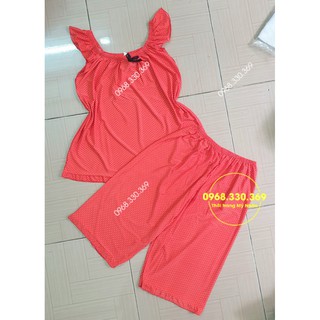 Đồ bộ thun lạnh lửng chấm bi nhỏ cánh tiên đẹp