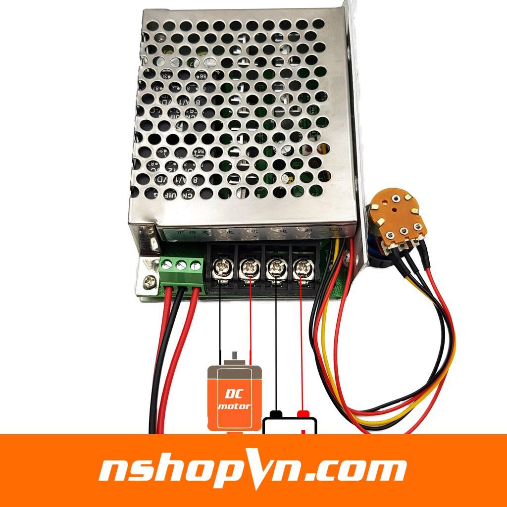 Bộ điều khiển tốc độ động cơ DC 40A có đảo chiều - vỏ nhôm