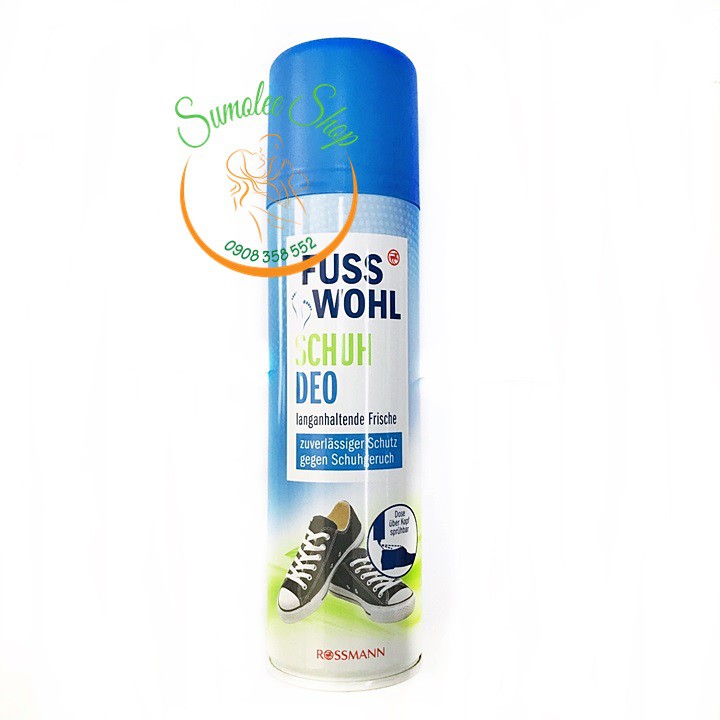 Xịt Khử Mùi Hôi Giày Dép Của Đức Fuss Wohl 200ml