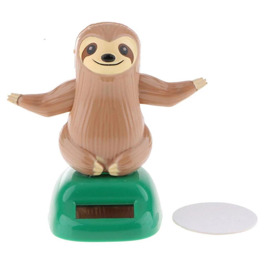 LANFY Kids Gift Solar Powered Sloth Car Decor Bobbling Head Toys Solar Swing Alpaca Mermaid Figure Toy Car Dashboard Ornament Car Interior Display Shaking Head Dolls Home Decor Dancing Flip Dolls Swing Animal