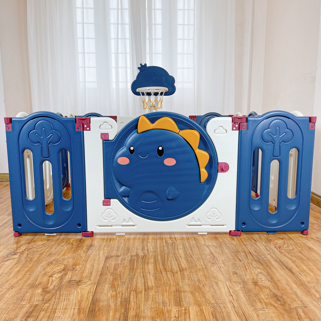 [XẢ KHO - HÀNG MỚI] Bộ quây cũi nhựa cao cấp an toàn cho bé hình khủng long 9BABY