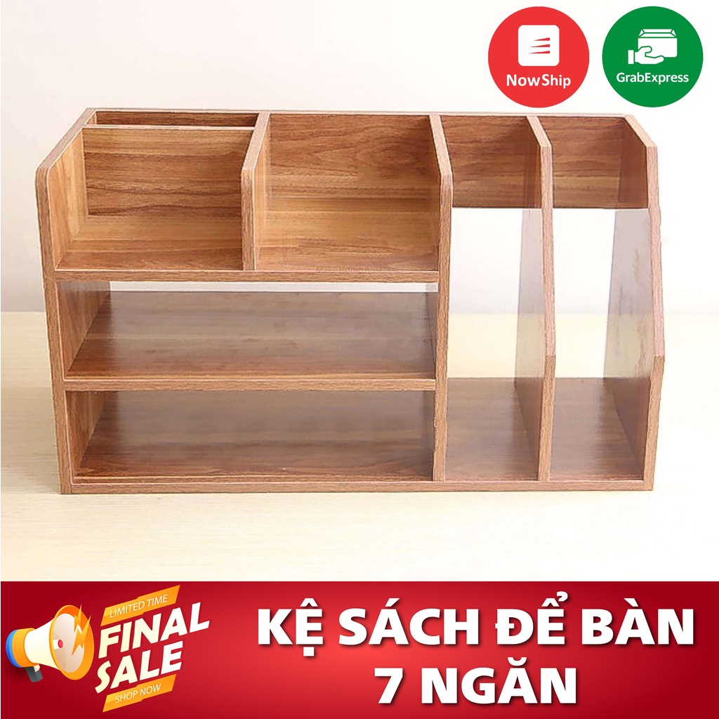 Kệ Sách, Kệ Để Hồ Sơ Làm Bằng Gỗ MDF Gosashi Màu Vân Gỗ Chất Lượng Cao