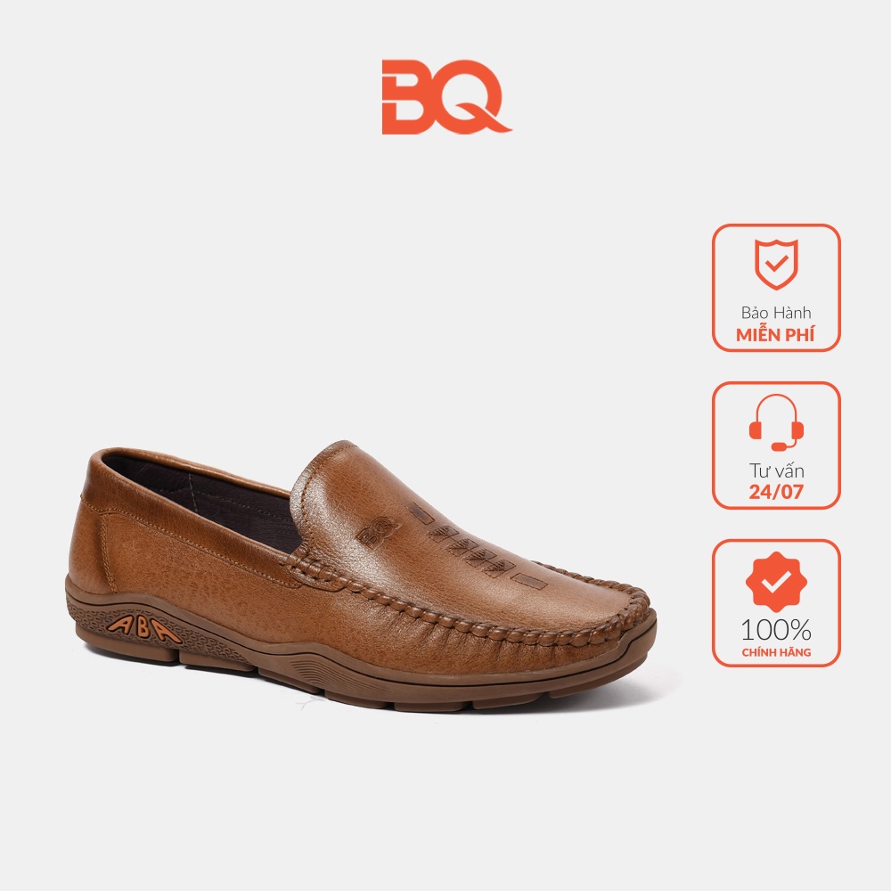 Giày lười da nam công sở đế bệt đen BQ GC 1868