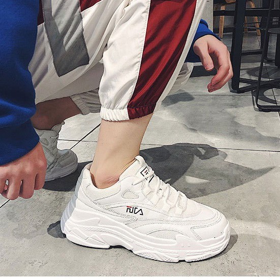 [ Cao Cấp +Freeship]Giày sneaker nam  Kiểu Dáng Trẻ Trung Màu Trắng Đế Cao | BigBuy360 - bigbuy360.vn