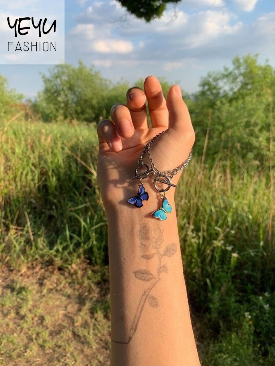 Vòng tay phối mặt bướm thời trang cá tính dành cho cặp đôi | BigBuy360 - bigbuy360.vn