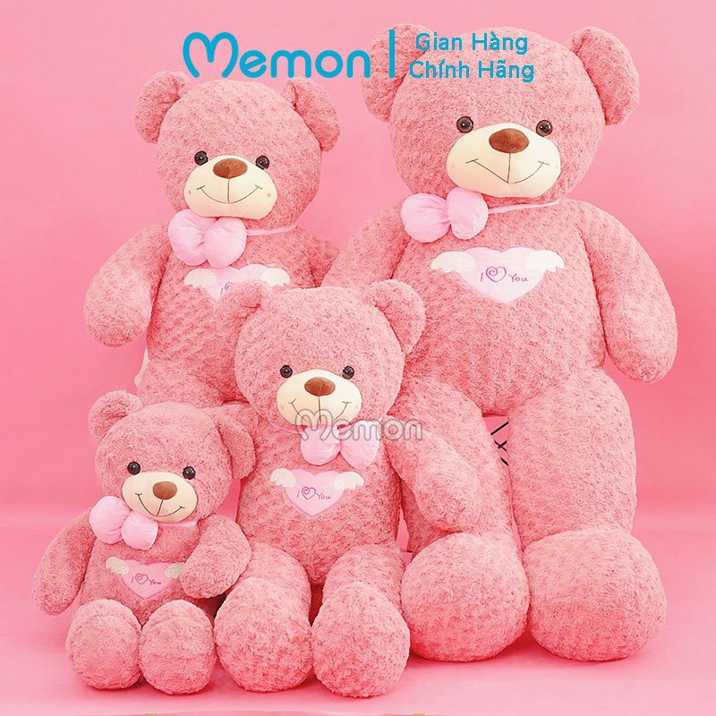 Gấu Bông Teddy Angel Hồng Cao Cấp Memon