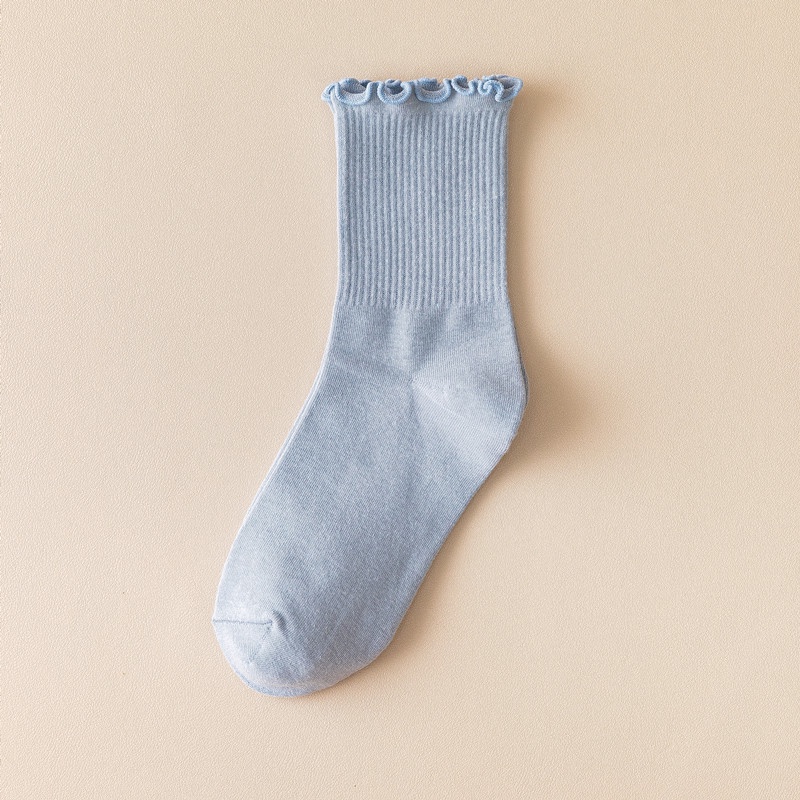 Vớ Ren Ống Lửng Màu Trắng Phong Cách Nhật Bản Thời Trang Mùa Hè Cho Nữ