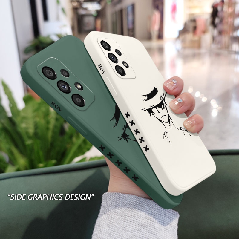 Ốp Điện Thoại Bằng Silicon Họa Tiết Mũ Rơm Cho Samsung Galaxy A73 A53 A33 A23 5G