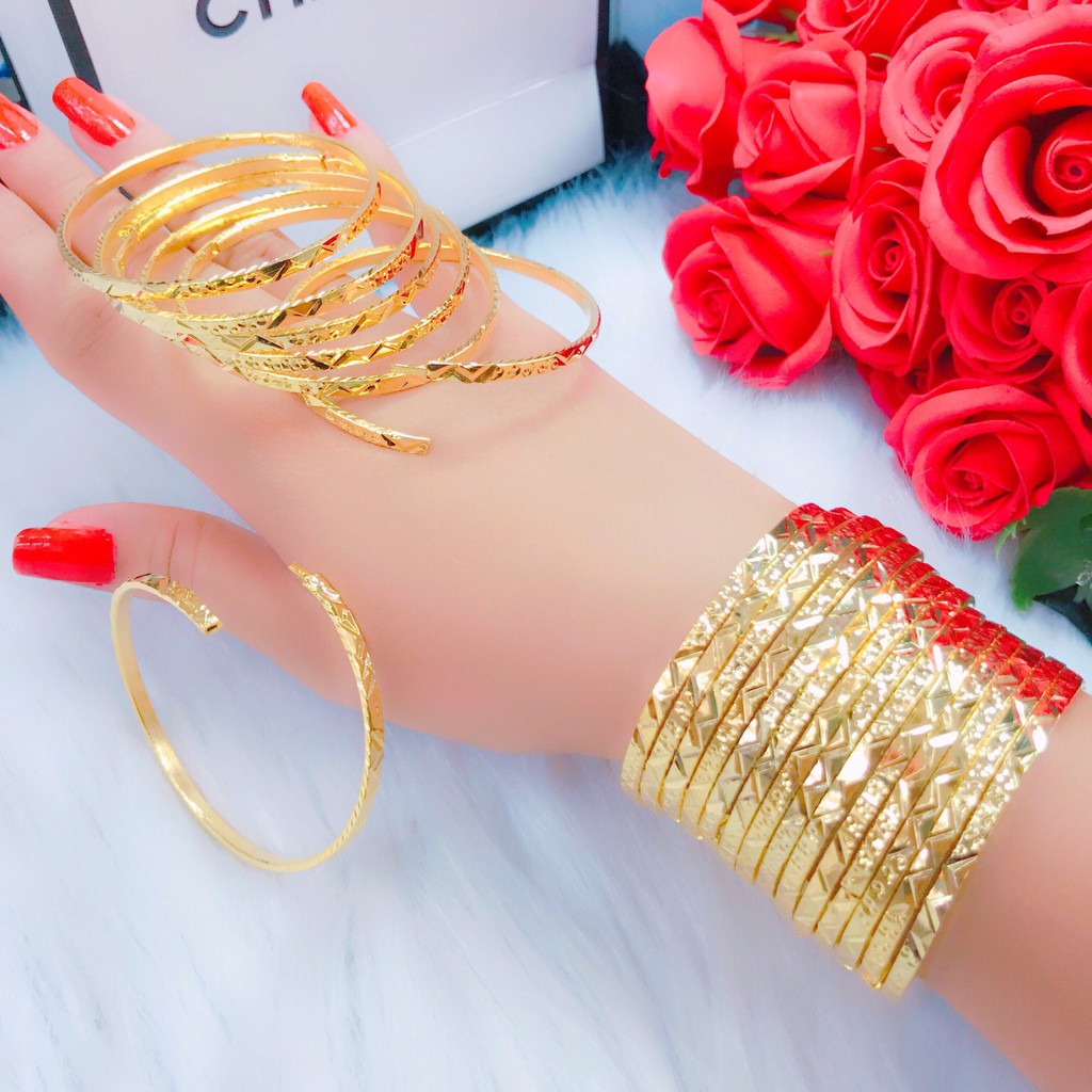 Vòng ximen khóa gài bộ 7 chiếc mạ vàng 18k cao cấp